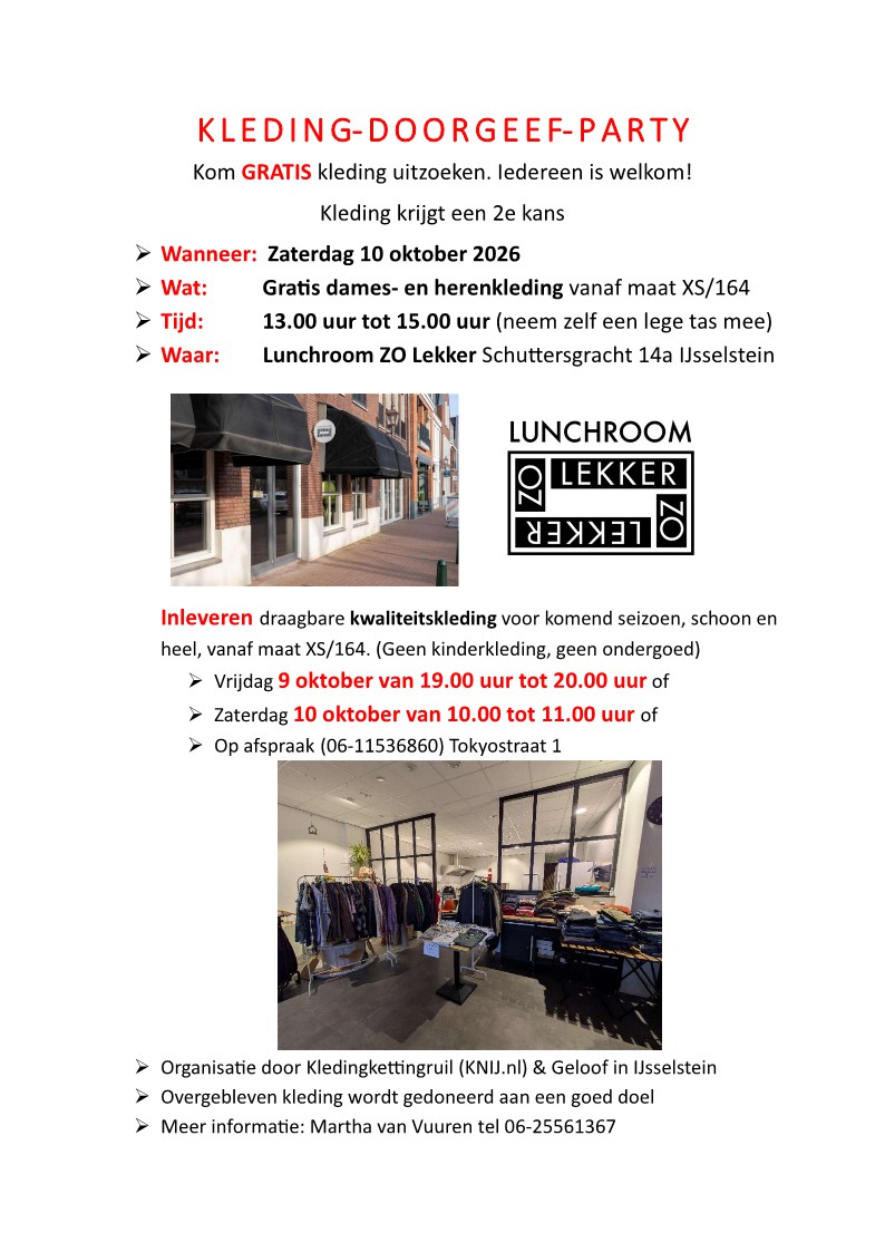 kleding doorgeef party 10 oktober 2026 concept 1